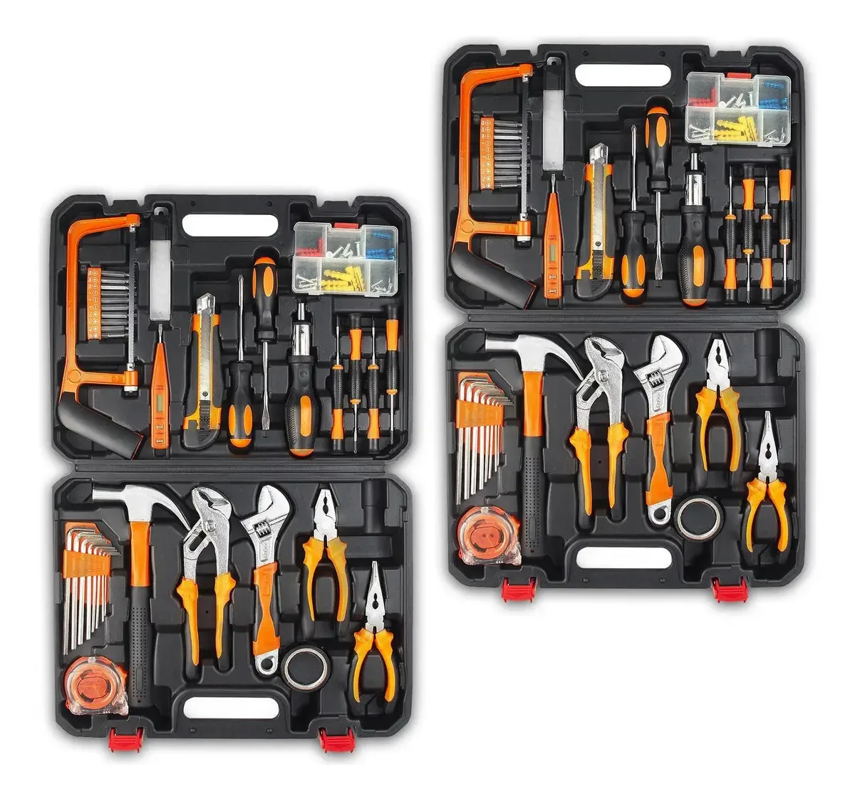 Caixa de 2 kits de ferramentas domésticas de 77 unidades cada