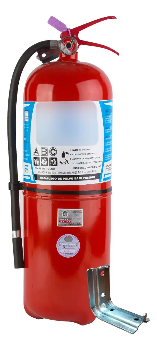 Extintor de poeira Eversafe Abc de 10 kg com suporte e cartão de habilitação