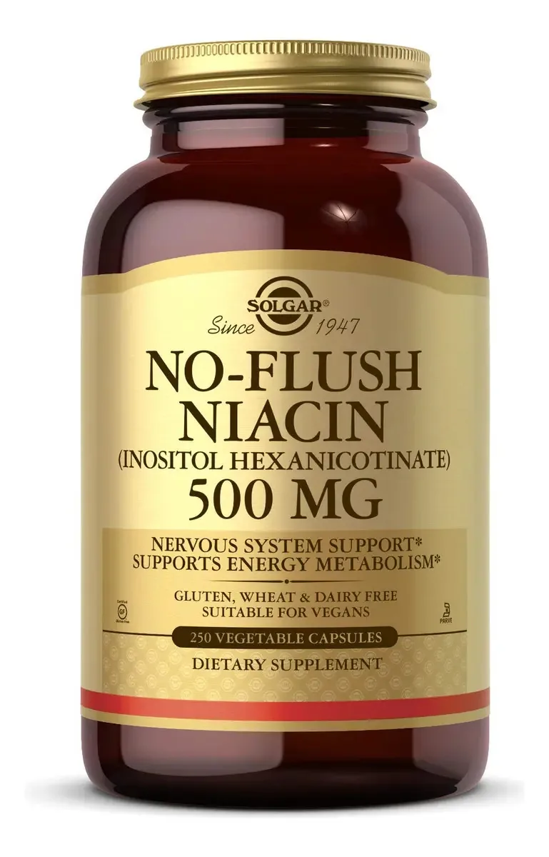 Solgar Niacina 500 mg 250 cápsulas vegetais Cardio Support