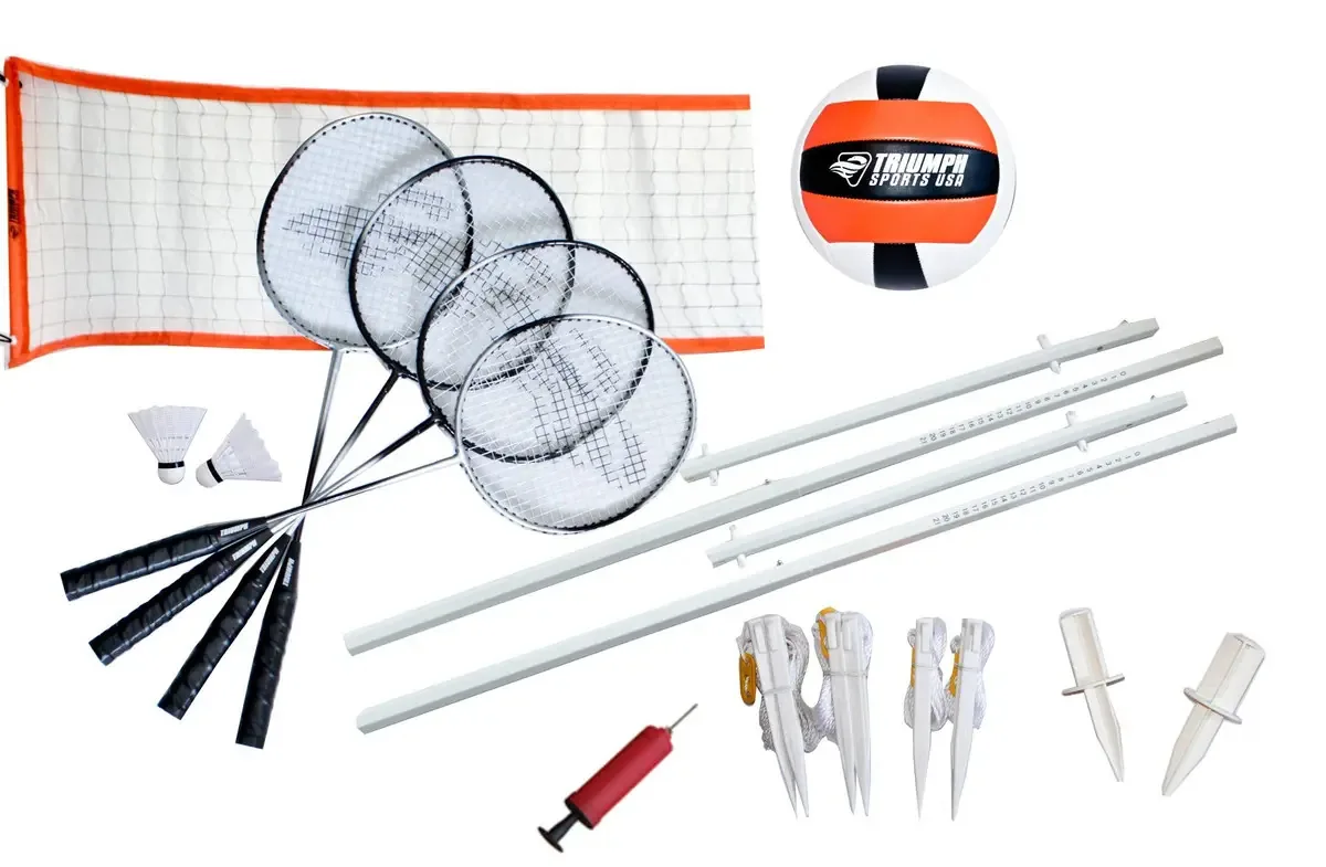 Triumph Voleibol/de Badminton Classic Combo Set, Avançado, Multicolorido, Tamanho Único