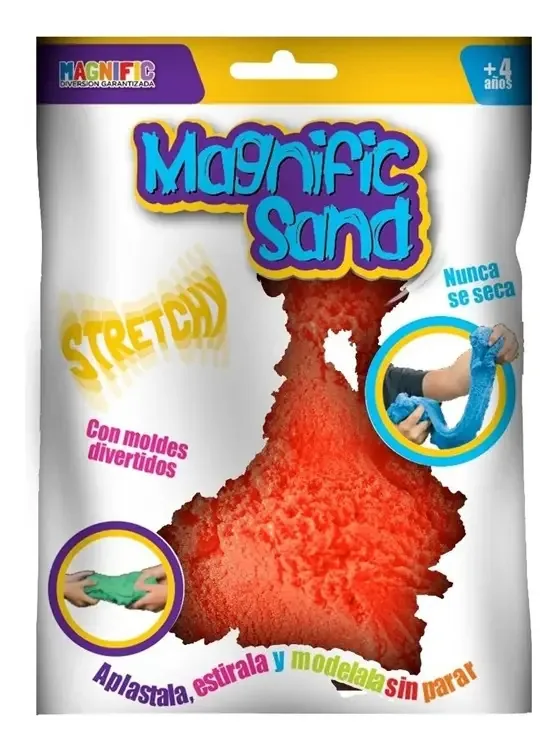 Bolsa Magnific Sand Arena Kinetica 450g, cores, moldes, cor vermelha