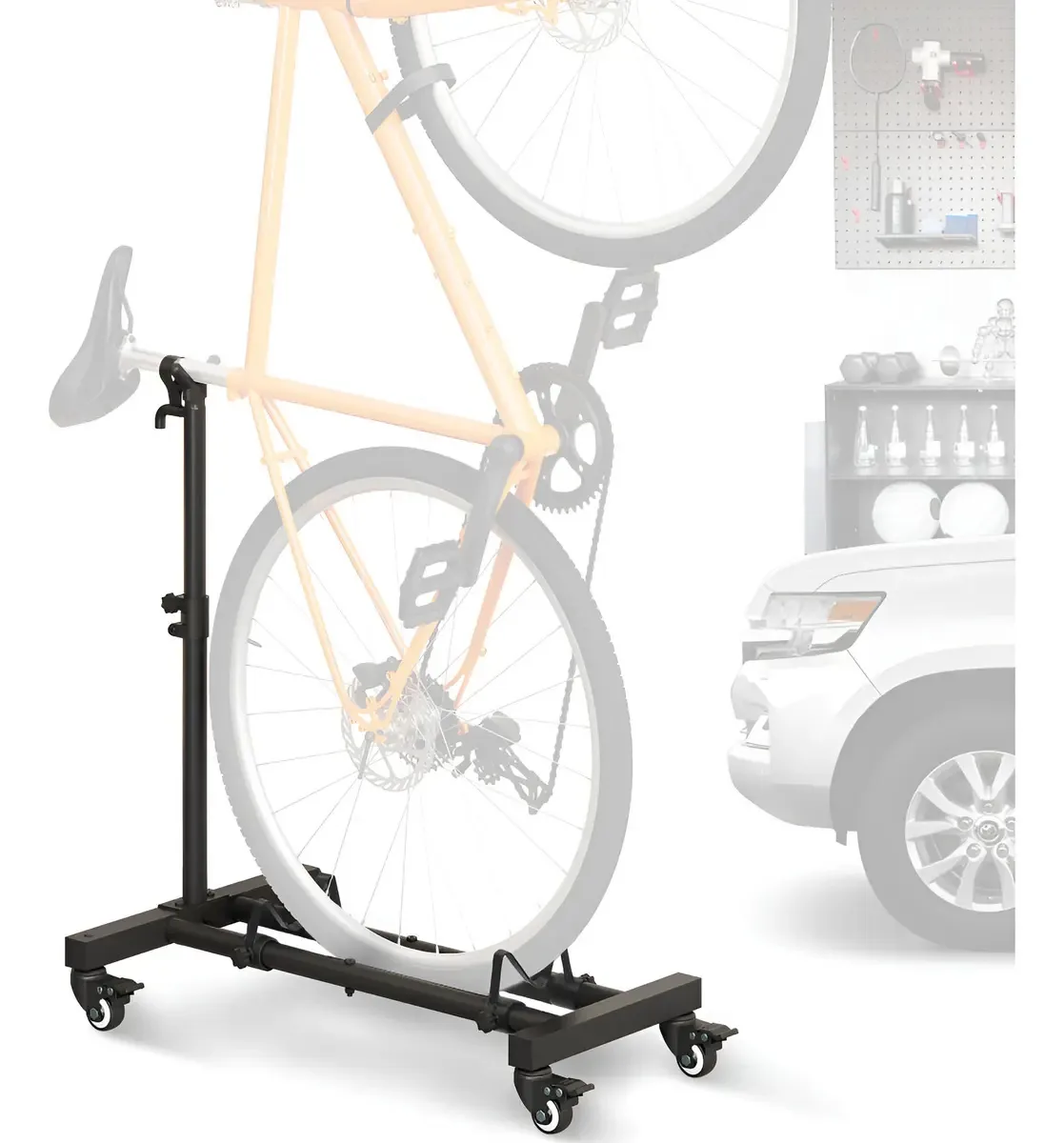 Suporte vertical ajustável para bicicletas internas