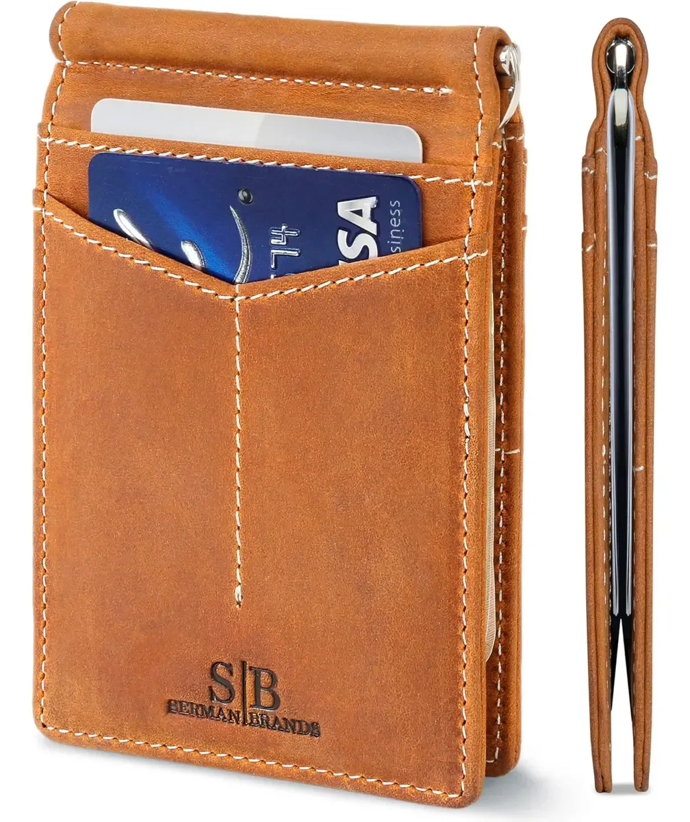 Carteira Slim Bifold com bloqueio de RFID da Serman Brands - Carteiras