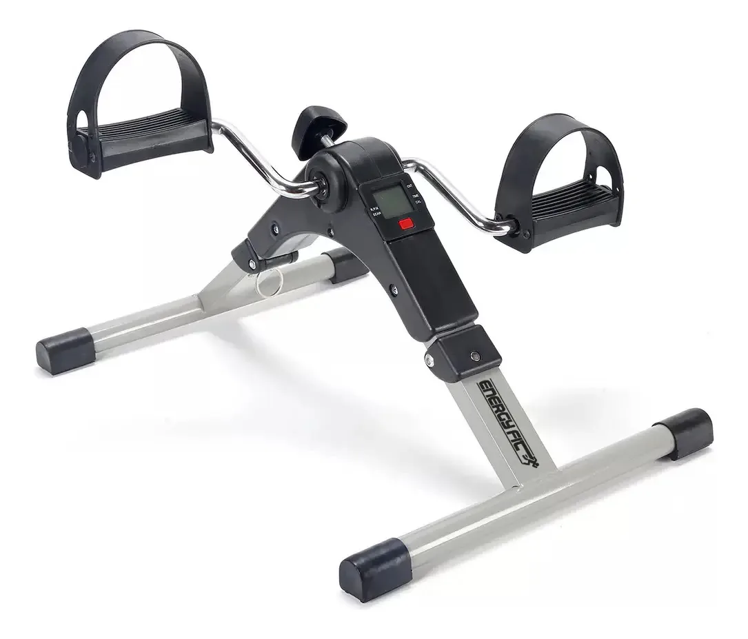 Bicicleta de pedal fixo dobrável LCD para reabilitação de pernas