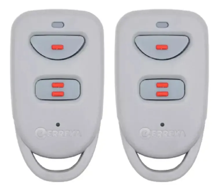 2 controles remotos Erreka Lira 2 canais 433,92 mhz cor cinza