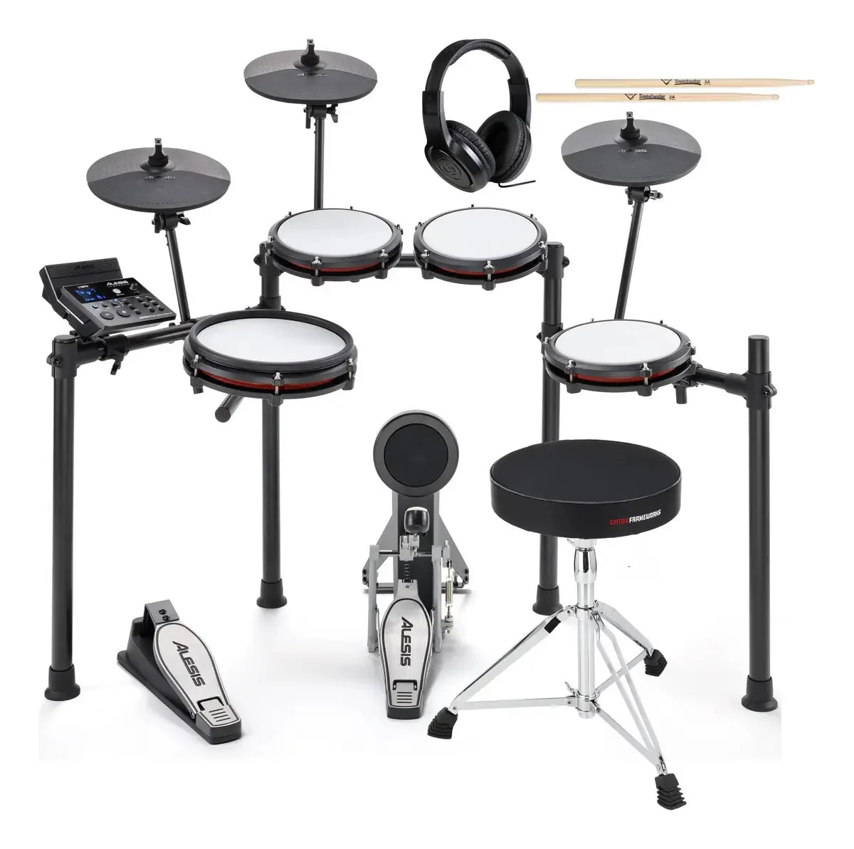 Conjunto de baterias eletrônicas Alesis Nitro Max Mesh