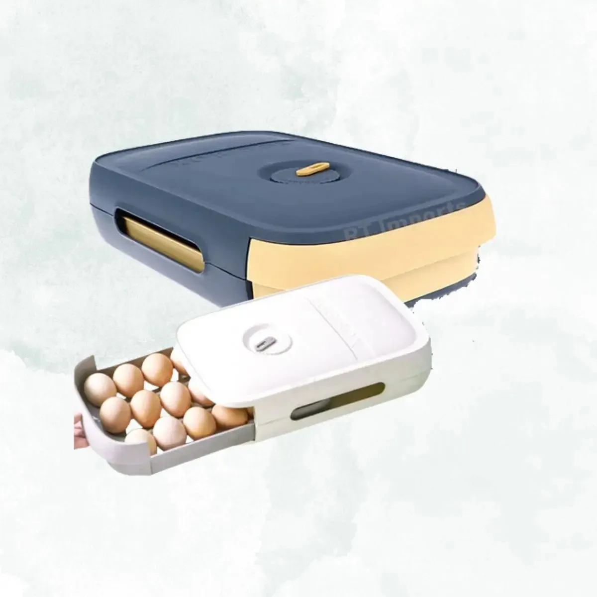 Armazenadora Ovos Eggbox Organizacão Resistência Modernidade Cor Azul-escuro