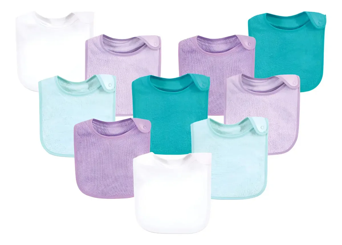 Babadores Hudson Baby Rayon unissex Baby Terry, cor preta