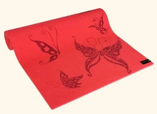 Tapete de ioga e pilates Wai Wool Butterfly Coral