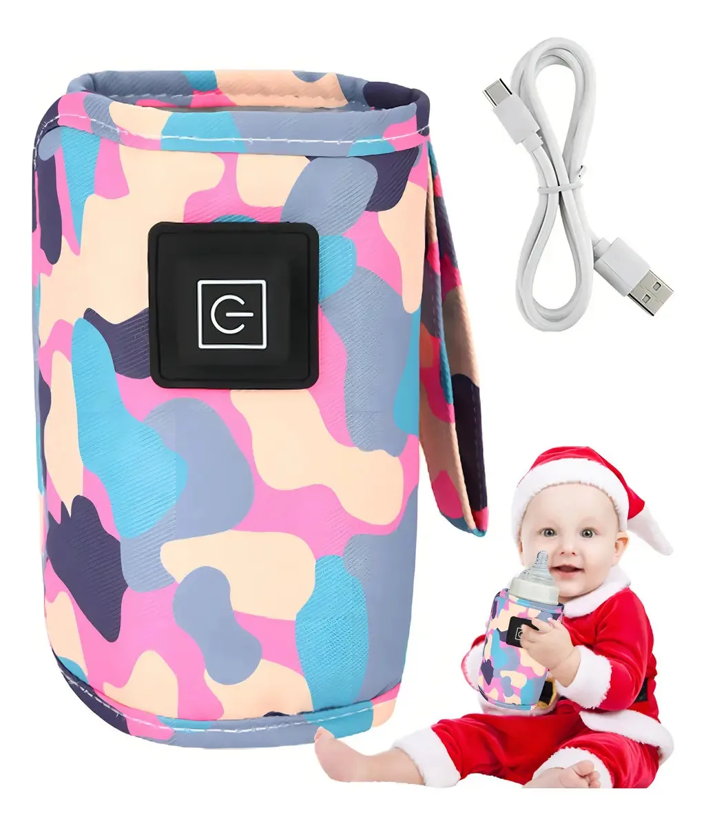 Febud Aquecedor Portátil de Mamadeiras, Guardião de Calor de Leite USB com Temperatura Ajustável de 3 Velocidades - A Bolsa Isolada Mantém a Temperatura do Leite para Bebês, Uso Doméstico