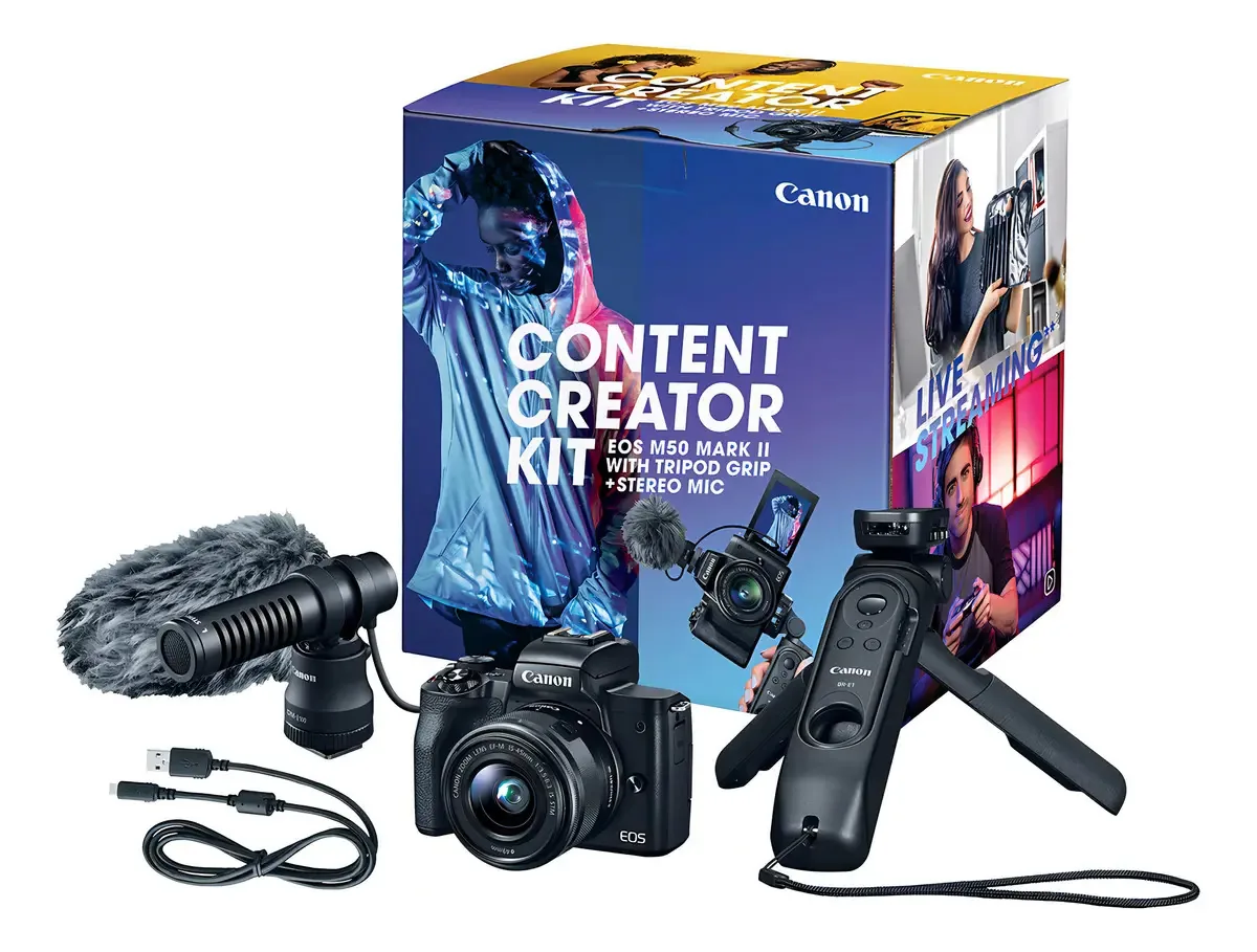 Canon Eos M50 Mark Ii - Kit de criação de conteúdo, kit. Cor Preto