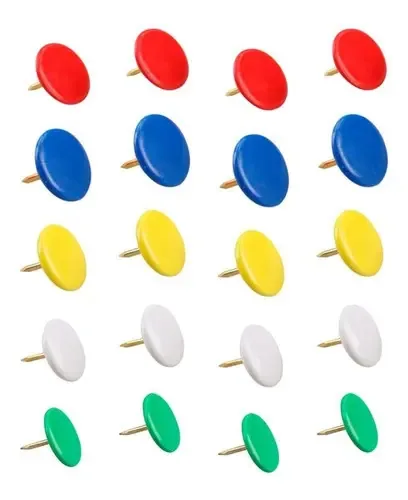 Kit de 1.000 pinos de cabeça revestidos de PVC colorido