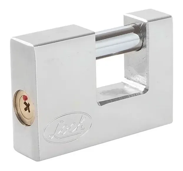 Cadeado de aço para chave de cortina Tetra Cortina 70 mm prateado