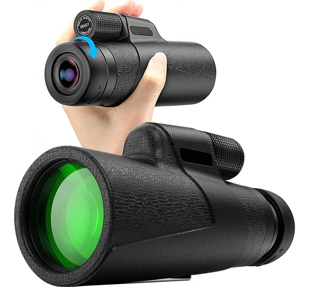 Telescópio monocular de alta potência Qisebin 12x50 com Smar