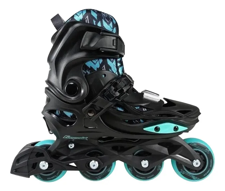 Patins Inline Infantil Traxart Freemix Preto 70/72mm 83a 4w Tamanho Dos Patins 33-36 (g)