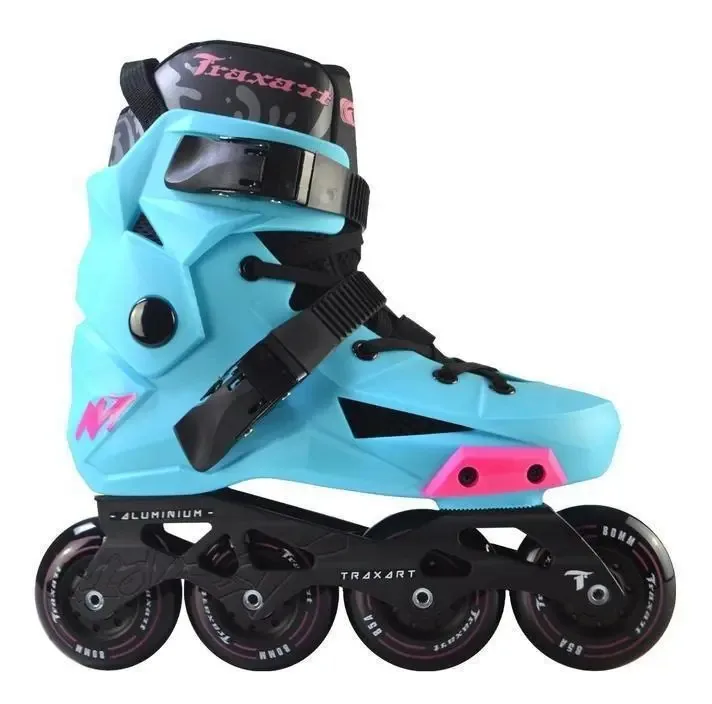 Patins Inline Freestyle Traxart Revolt Azul - 80mm Abec-9