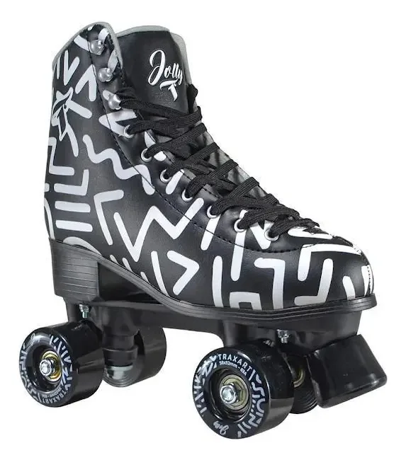Patins Quad Traxart Jolly Preto Tamanho Dos Patins # 8 = 39/40