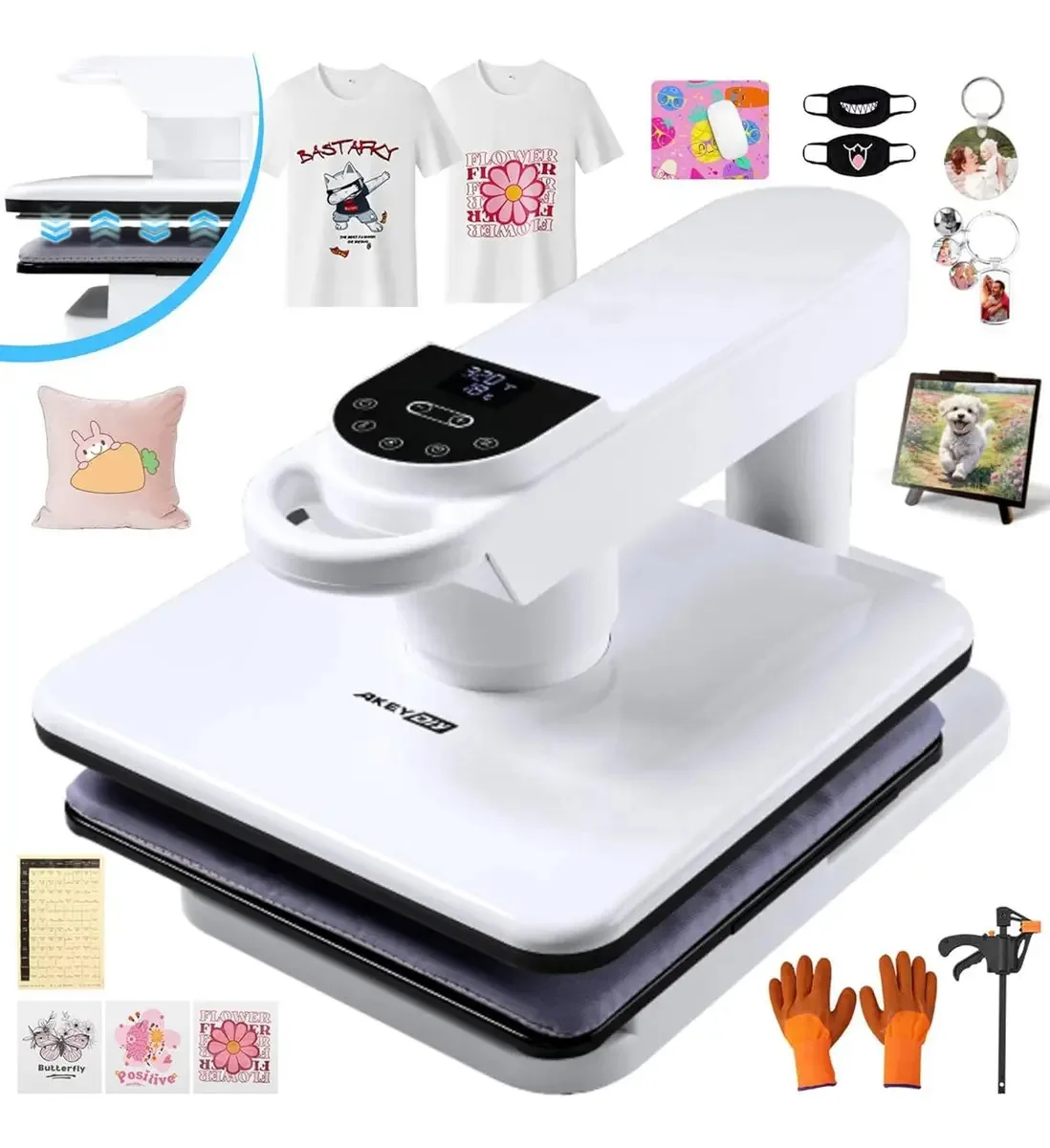 Máquina automática de prensa térmica para camisetas