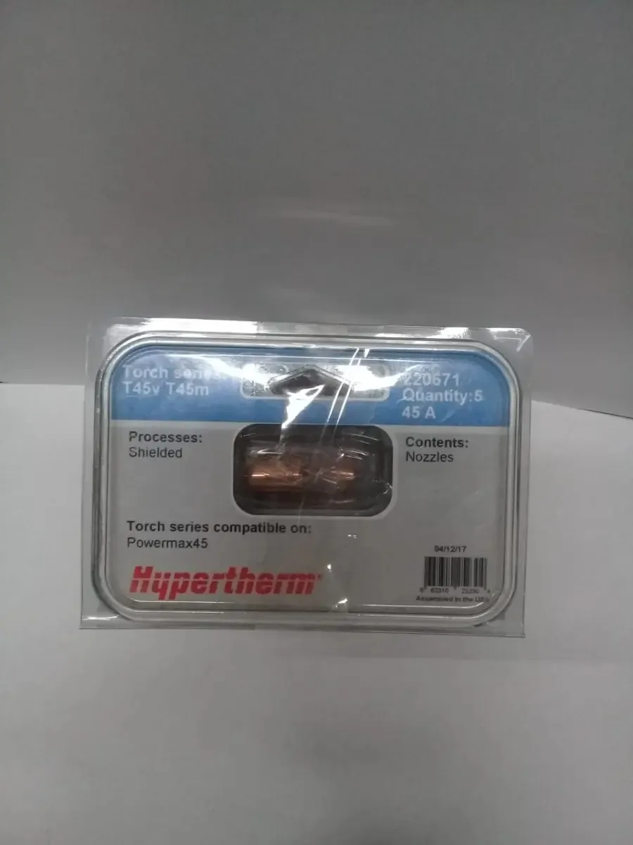 Kit de Bicos Hypertherm 220671 de Cobre para Plasma (5 Peças)
