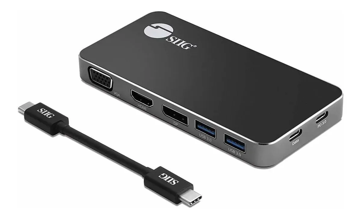 Replicador de portas para laptop com vários monitores S