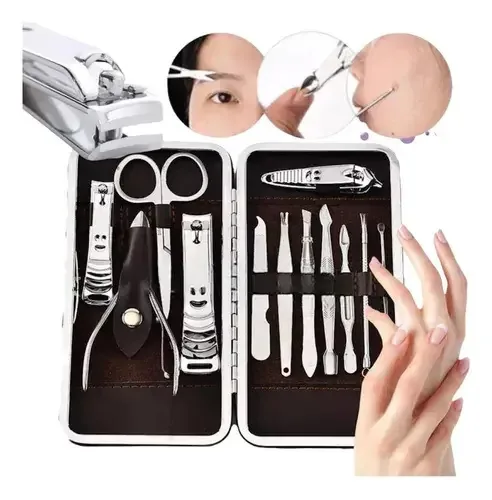 Conjunto de manicure e pedicure de 12 peças Dehuka Pliers Scissor Lime
