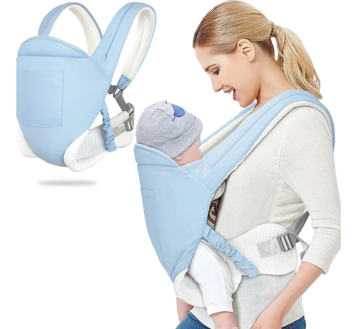 Mochila ergonômica multifuncional azul