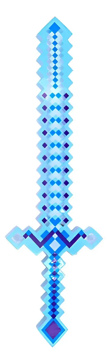 Minecraft Diamond Sword Toy Kids Blue LED Sound