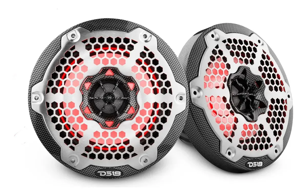 Par de alto-falantes de torre Ds18 Hydro NXL6TPr para wakeboard. Fibra de carbono colorida