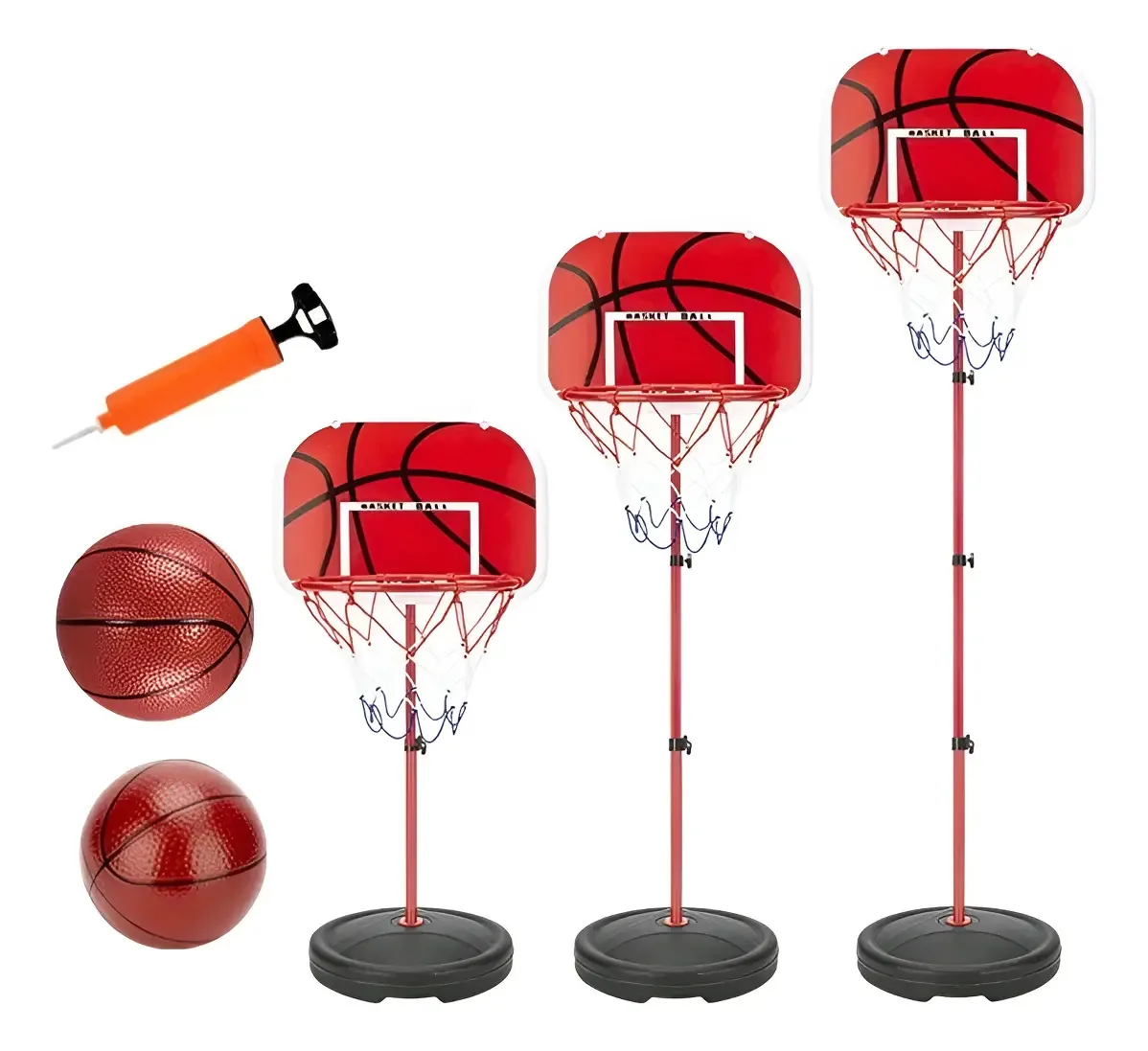 Cesta de basquete+bola + inflador
