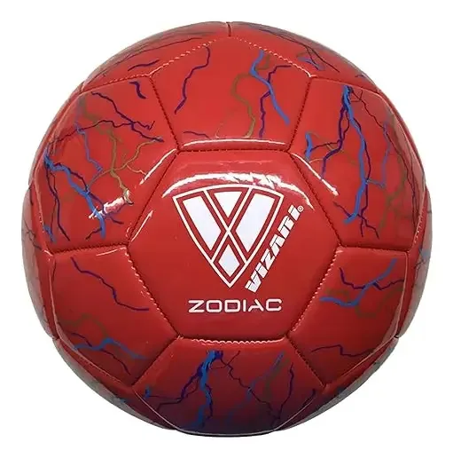 Bola de futebol vermelha juvenil Vizari tamanho 3
