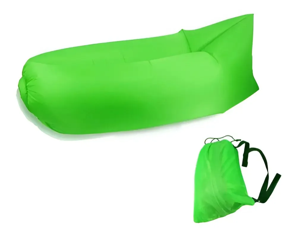 Sofá Inflável De Ar Portátil P/ Praias Piscinas Verde
