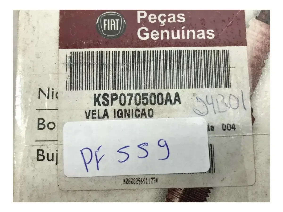 Jogo 4 Vela Ignicao Fiat 500 10 18 Ksp070500aa Pf559r