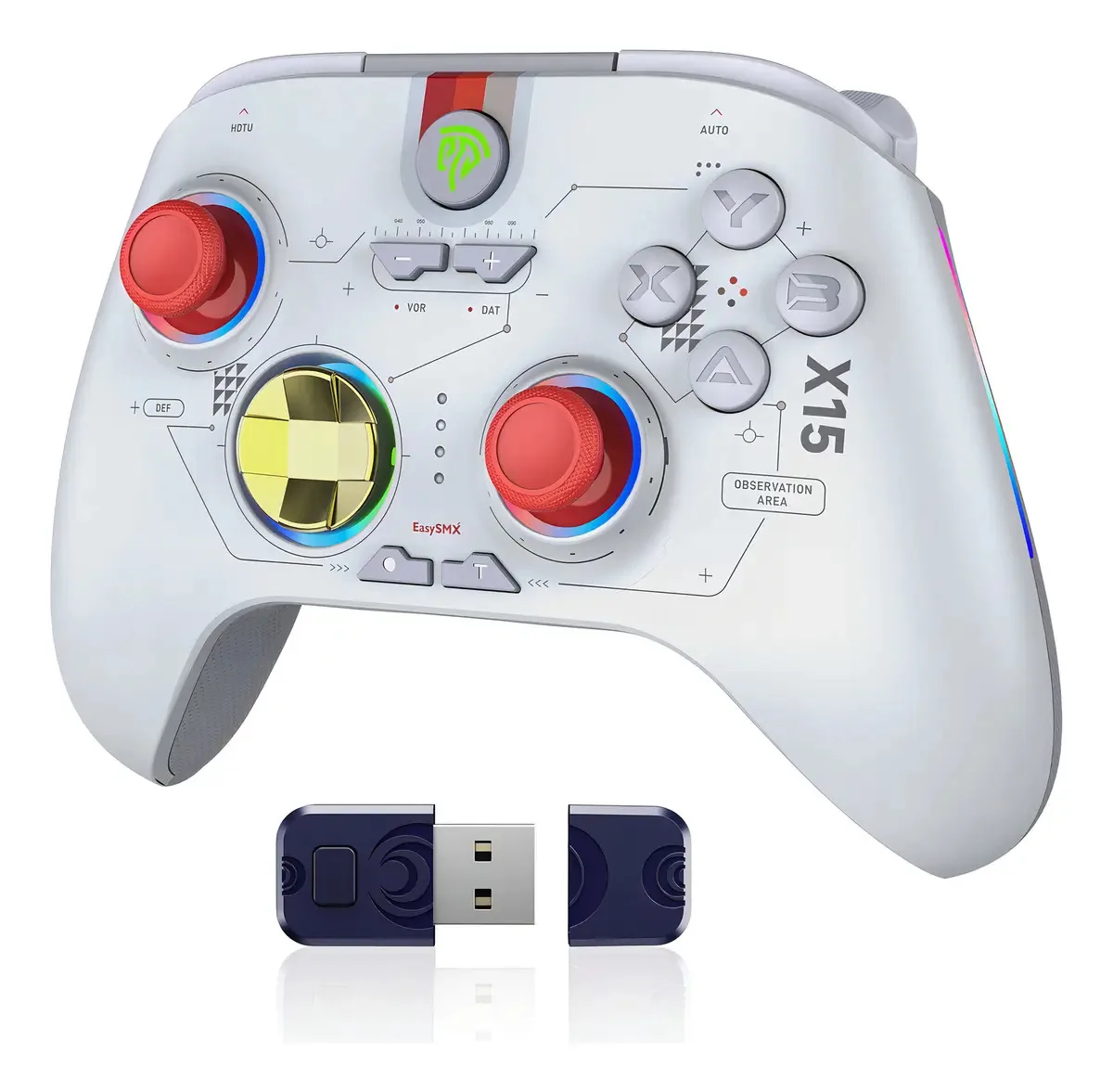 Controles Bluetooth Easysmx X15 Inalambric Para Nintendo Pc Branco