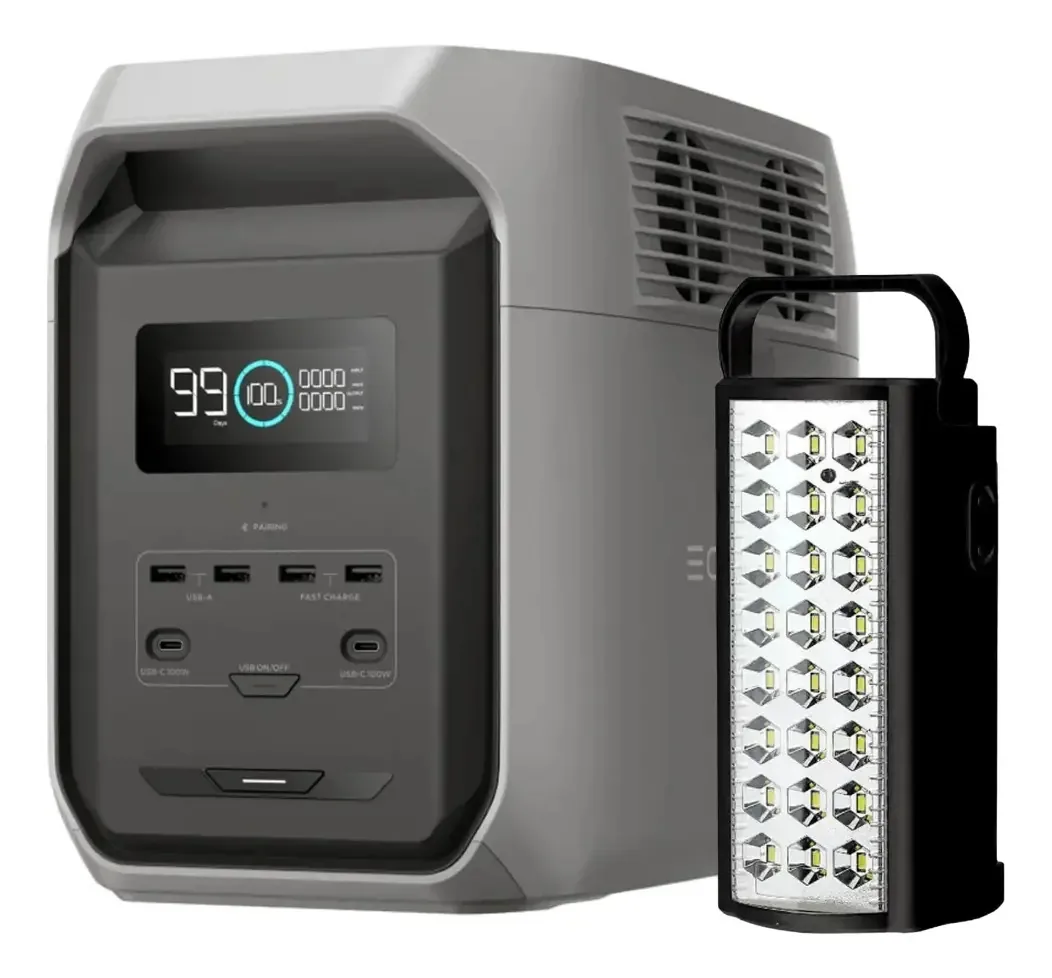 Ecoflow Delta 3 1500 + Luz de Emergência