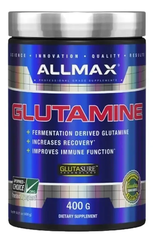 Glutamina Allmax - 400gr - 80 serviços