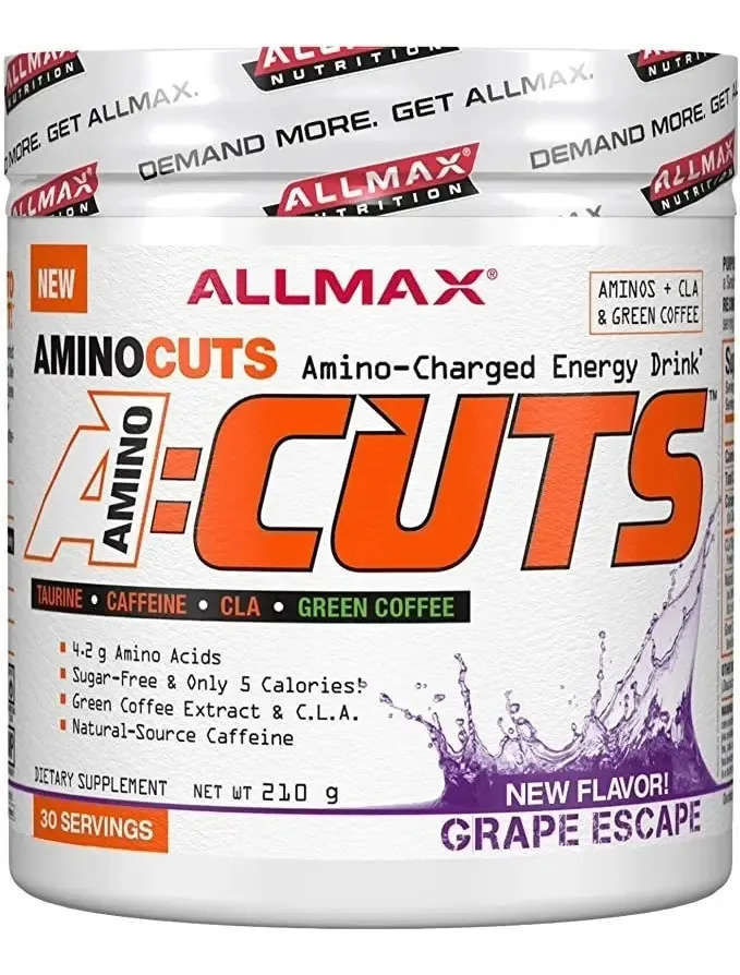 Aminoácidos Allmax Aminocuts 30 serviços com sabor de laranja