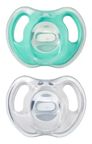 Chupeta Tommee Tippee Ultra Light 6-18 m, 2 peças de chupeta Green Age Period 6-18 M
