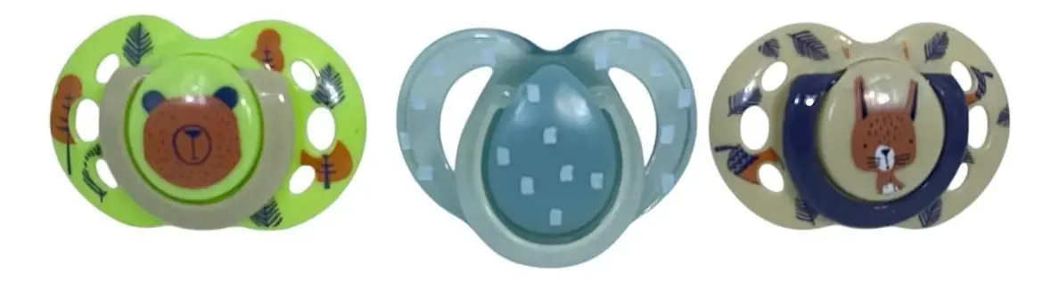 Chupetas Tomee Tippee para dia e noite, 3 peças de 6 a 18 m