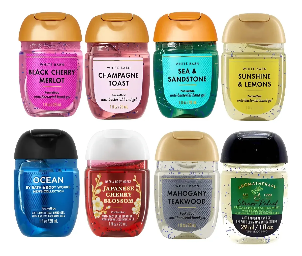 6 Peças Bath And Body Gel Antibacteriano Variedade Fragrância 6 peças