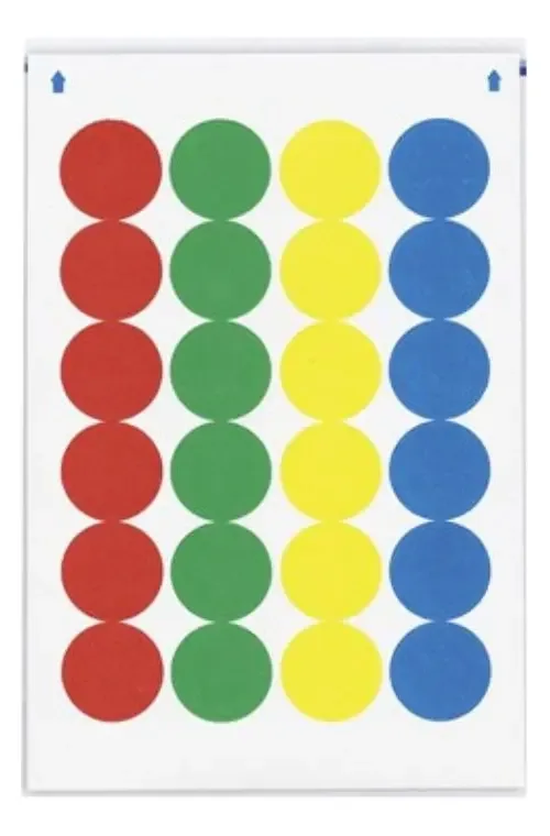 Etiquetas adesivas redondas Etiqueta de código multicolor