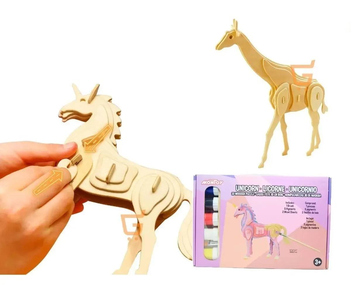Jogos educativos para crianças, quebra-cabeças 3D, pintura