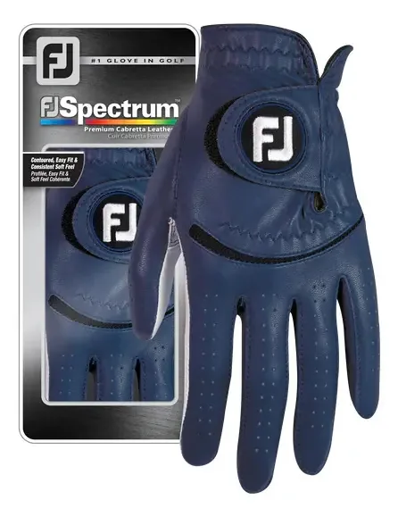 Luva de golfe Footjoy Spectrum - 3 N, cor de golfe, azul, tamanho cadete, médio