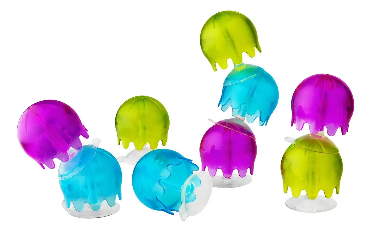 Boon Jellies - brinquedos de banho com ventosa, brinquedos sensoriais multicoloridos