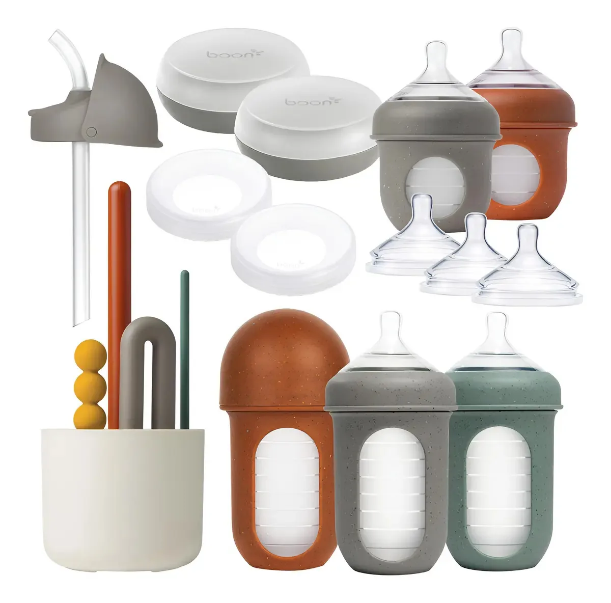 Conjunto de mamadeiras para bebês de 120 e 240 ml