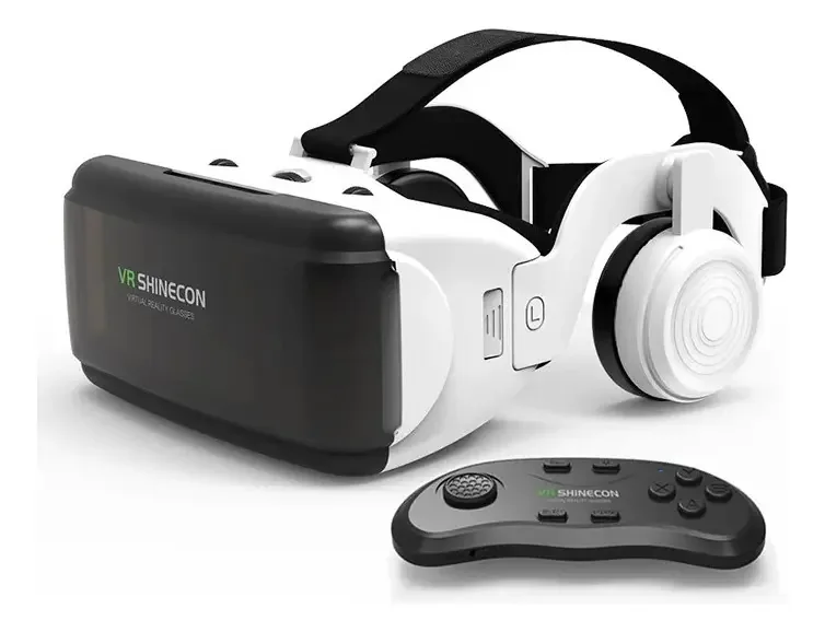Óculos VR de realidade virtual 3D + controle de jogadores + Bluetooth