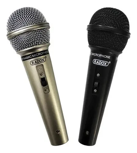 Conjunto de 2 microfones dinâmicos unidirecionais