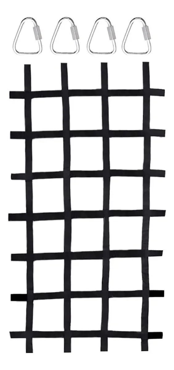 Lmdv Rede de Corda de Escalada para Crianças | Rede de Escalada Ninja para Crianças | Balanço de Escalada de 89''x 46'', Escada de Corda de Poliéster, Slackline Ninja Warrior para Crianças,...