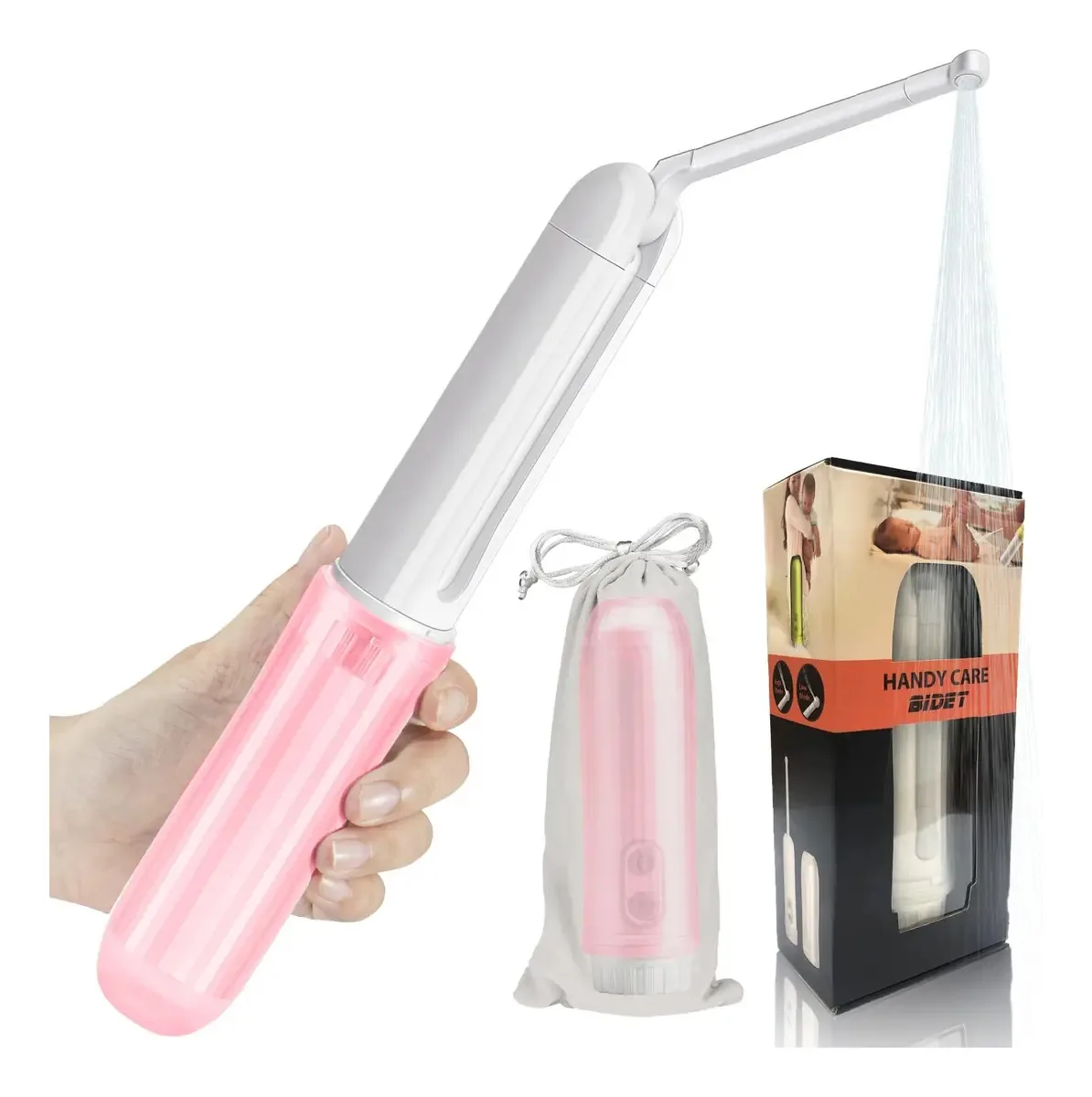 Bidê elétrico portátil portátil para mulheres cor rosa