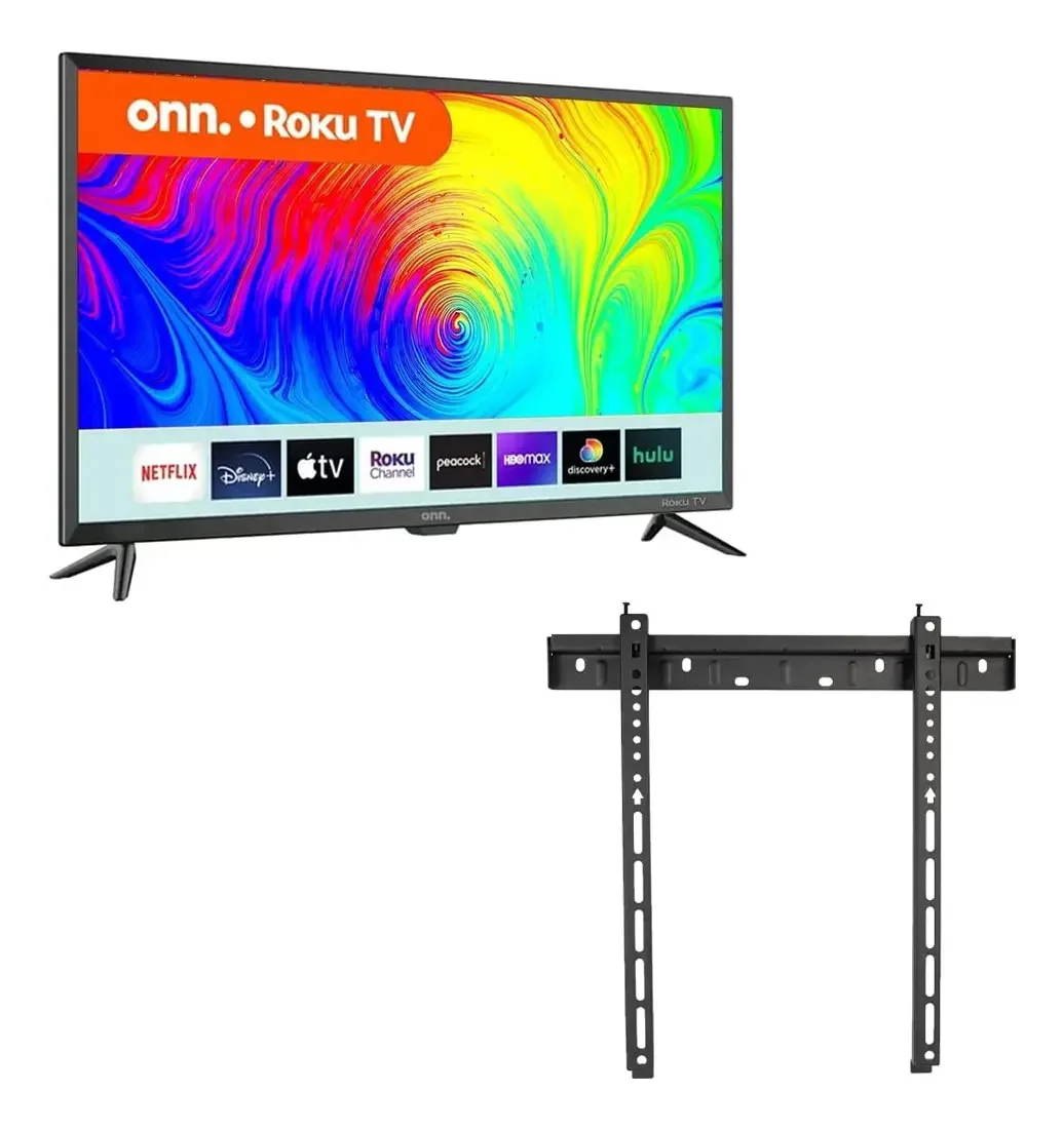 Onn Televisão De 32 Class Hd 720p Com Tela Led Smart Tv Com Hdmi Usb Taxa De Atualização De 60hz Funciona Com Alexa E Assistente Google + Suporte De Parede 100012589