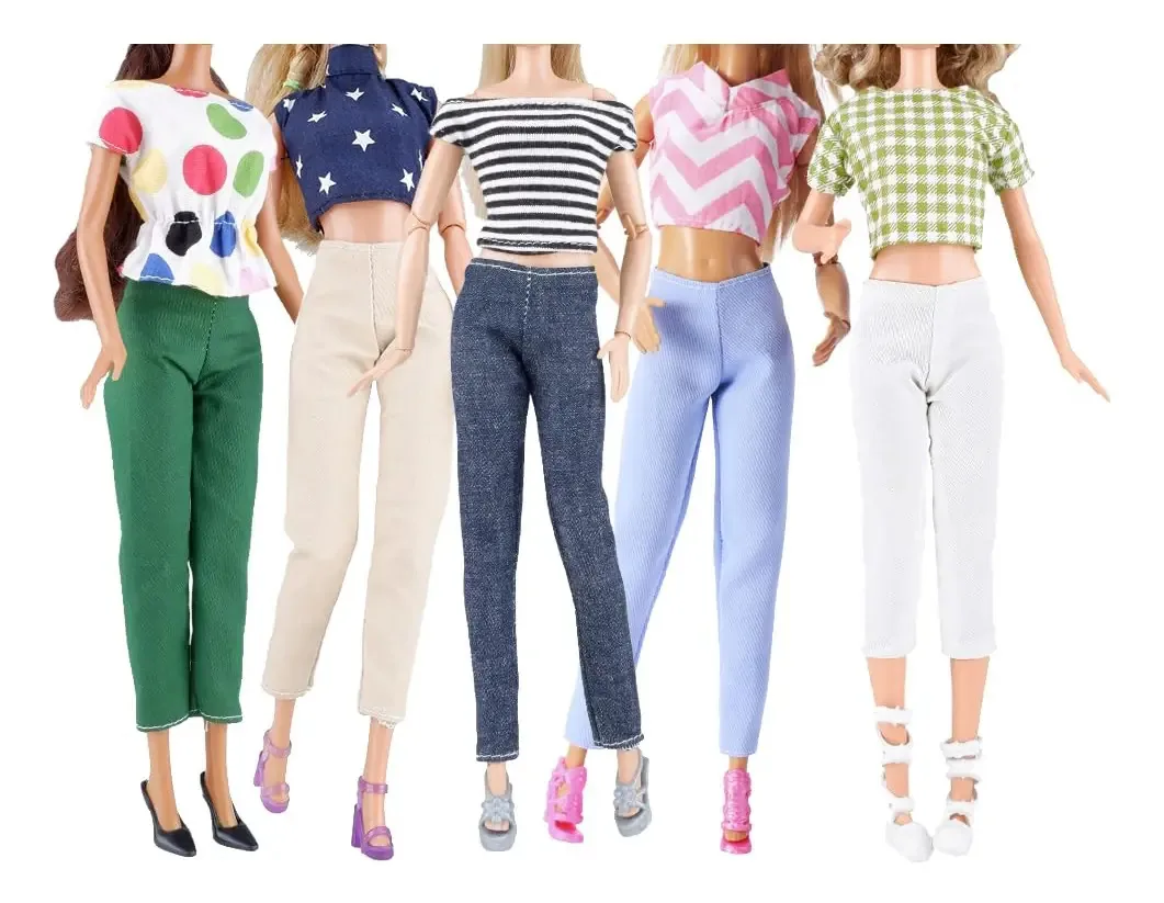 10 itens: conjuntos de roupas casuais para bonecas de 11,5 polegadas
